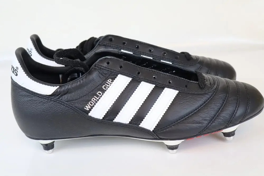 NEW Adidas World Cup 011040 Soccer Cleats Men's Black Football Leather Size 9.5